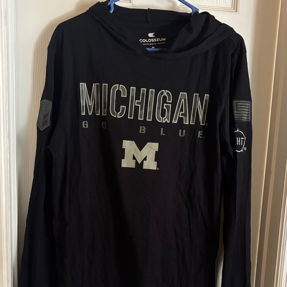 Colosseum Black Michigan Long Sleeve Tee